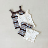 Vivi Rib Pointelle Set - Stripe