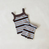 Vivi Rib Pointelle Set - Stripe
