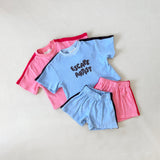 Wes Terry Towelling Set - Pink/Red