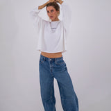 Women's Mum Mode On Top - White