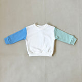 Wynn Colour Block Pullover - Pale Blue/Pale Green