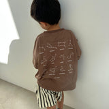 Stars Relaxed Tee - Mocha/White