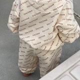 Everest All Over Logo Tracksuit - Butter/Burgundy