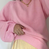 Women's Bea Cotton Knit Jumper - Pink