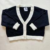 Adult Maeve Contrast Knit Cardigan - Black/Cream