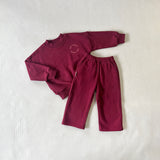 Oslo Wide Leg Tracksuit - Wine