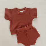 Malibu French Terry Set - Terracotta