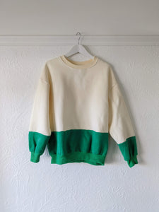 Teen Frankie Colour Block Jumper - Green