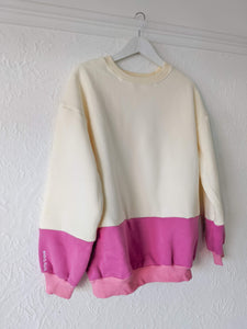 Teen Frankie Colour Block Jumper - Pink