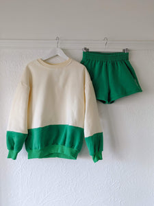 Adult Frankie Colour Block Jumper - Green