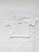 Load image into Gallery viewer, Ambrose Logo Embroidered Tee - Cream/Magenta