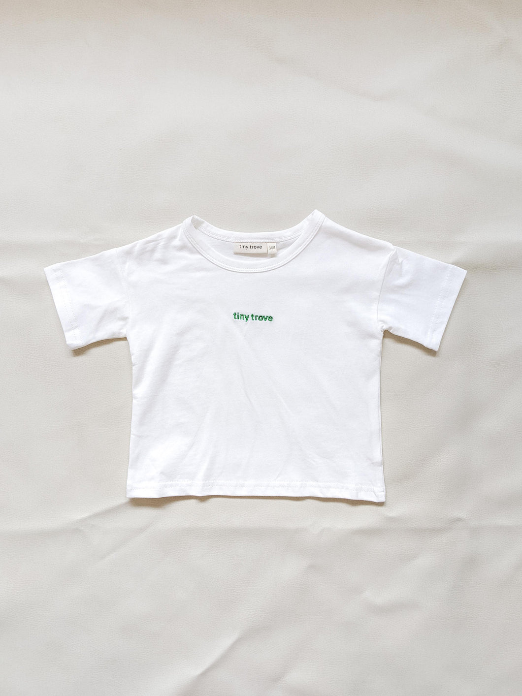 Ambrose Logo Embroidered Tee - White/Emerald