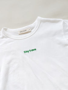 Ambrose Logo Embroidered Tee - White/Emerald