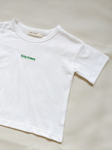 Ambrose Logo Embroidered Tee - White/Emerald