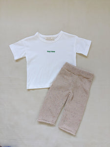 Peppa Sprinkle Knit Pant - Biscuit