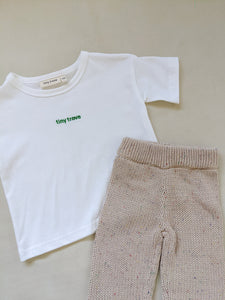 Ambrose Logo Embroidered Tee - White/Emerald