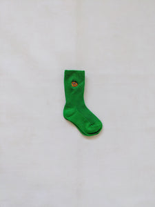 Animal Ribbed Socks (Pack of 3) - Black/White/Green