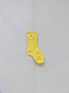 Animal Ribbed Socks (Pack of 3) - Lemon/Blue/Orange