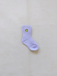 Animal Ribbed Socks - Lilac