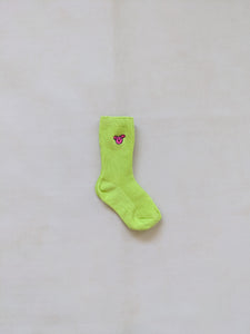 Animal Ribbed Socks (Pack of 3) - Lilac/Lime/Pink