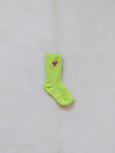 Load image into Gallery viewer, Animal Ribbed Socks - Lime