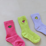 Animal Ribbed Socks - Lilac