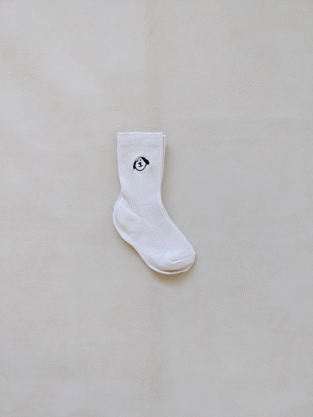 Animal Ribbed Socks - White