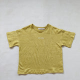 Aria Logo Tee - Saffron/White