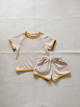 Load image into Gallery viewer, Austin Contrast Waffle Cotton Set - Golden/Beige