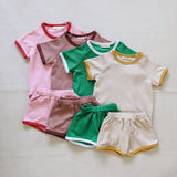 Austin Contrast Waffle Cotton Set - Green/White (ONLINE EXCLUSIVE)