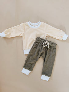 Avalon Contrast Pants - Moss 4Y