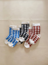 Load image into Gallery viewer, Checkered Socks - Cobalt