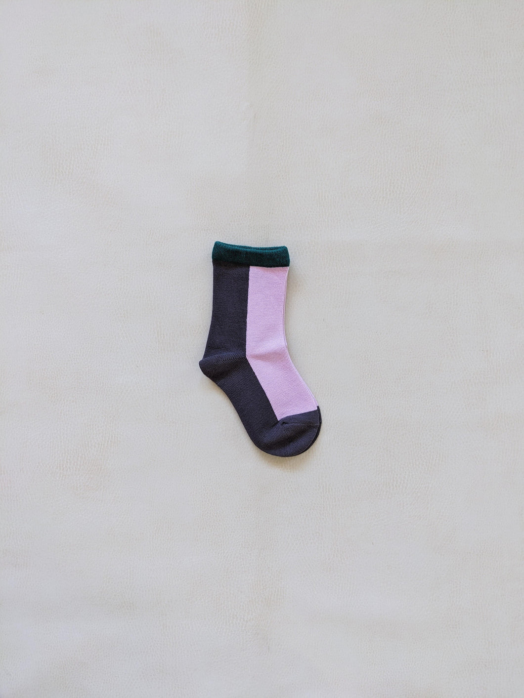 Colour Block Socks - Pink/Charcoal