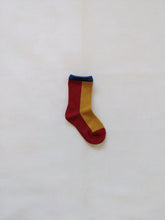 Load image into Gallery viewer, Colour Block Socks - Mustard/Red