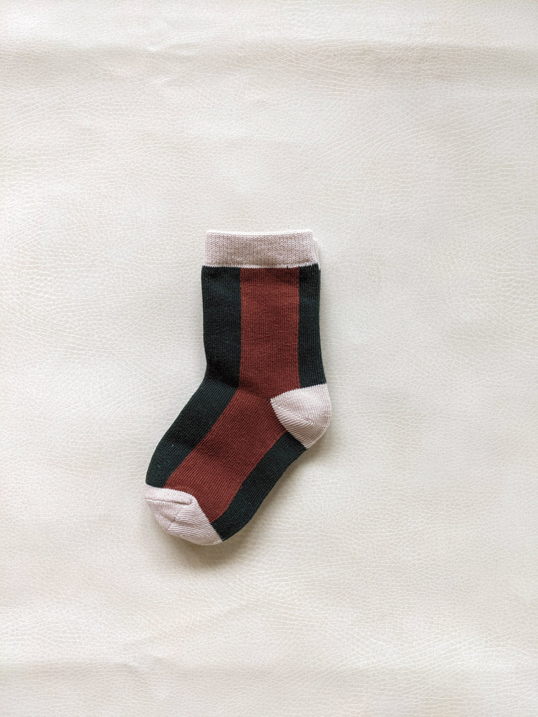 Contrast Panel Socks - Forest/Clay