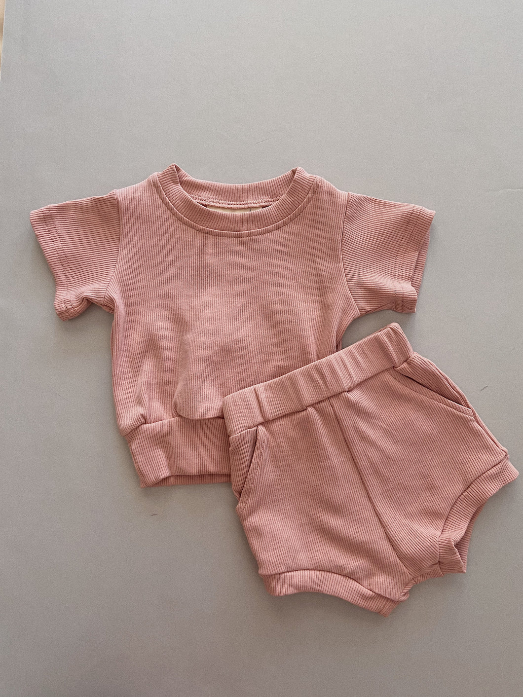 River Mini Ribbed Set - Bubblegum