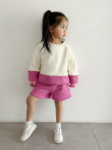 Frankie Colour Block Jumper - Pink