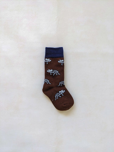 Dino Socks - Chocolate