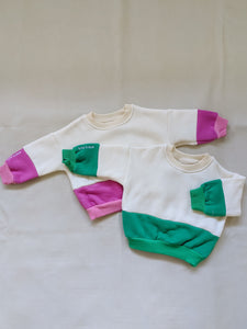 Frankie Colour Block Jumper - Pink