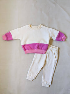 Frankie Colour Block Jumper - Pink