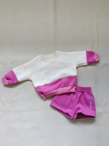 Frankie Colour Block Jumper - Pink