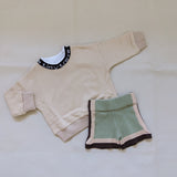 Hansel Logo Neck Jumper - Almond