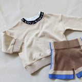 Hansel Logo Neck Jumper - Almond