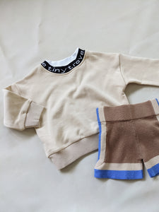 Hansel Logo Neck Jumper - Almond