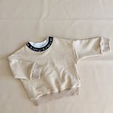Hansel Logo Neck Jumper - Almond
