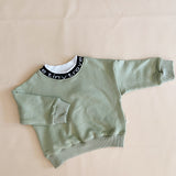 Hansel Logo Neck Jumper - Sage
