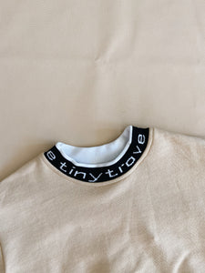 Hansel Logo Neck Jumper - Almond