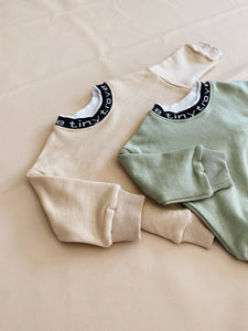 Hansel Logo Neck Jumper - Sage