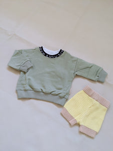 Hansel Logo Neck Jumper - Sage