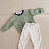 Hansel Logo Neck Jumper - Sage